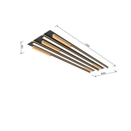Wofi 9031-506L - Luminária de teto LED dimmerizável PALERMO LED/57W/230V seringueira