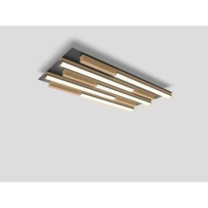 Wofi 9031-506S  - Iluminação de teto LED com regulação PALERMO LED/34W/230V árvore da borracha