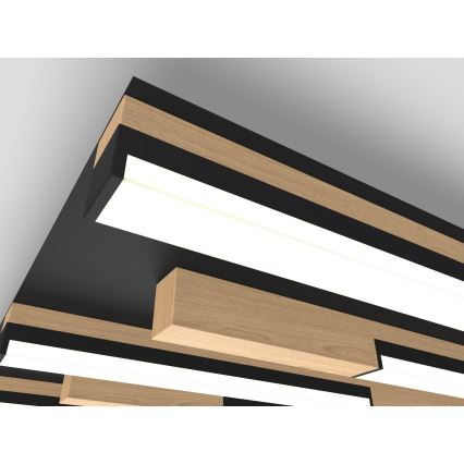 Wofi 9031-506S  - Iluminação de teto LED com regulação PALERMO LED/34W/230V árvore da borracha
