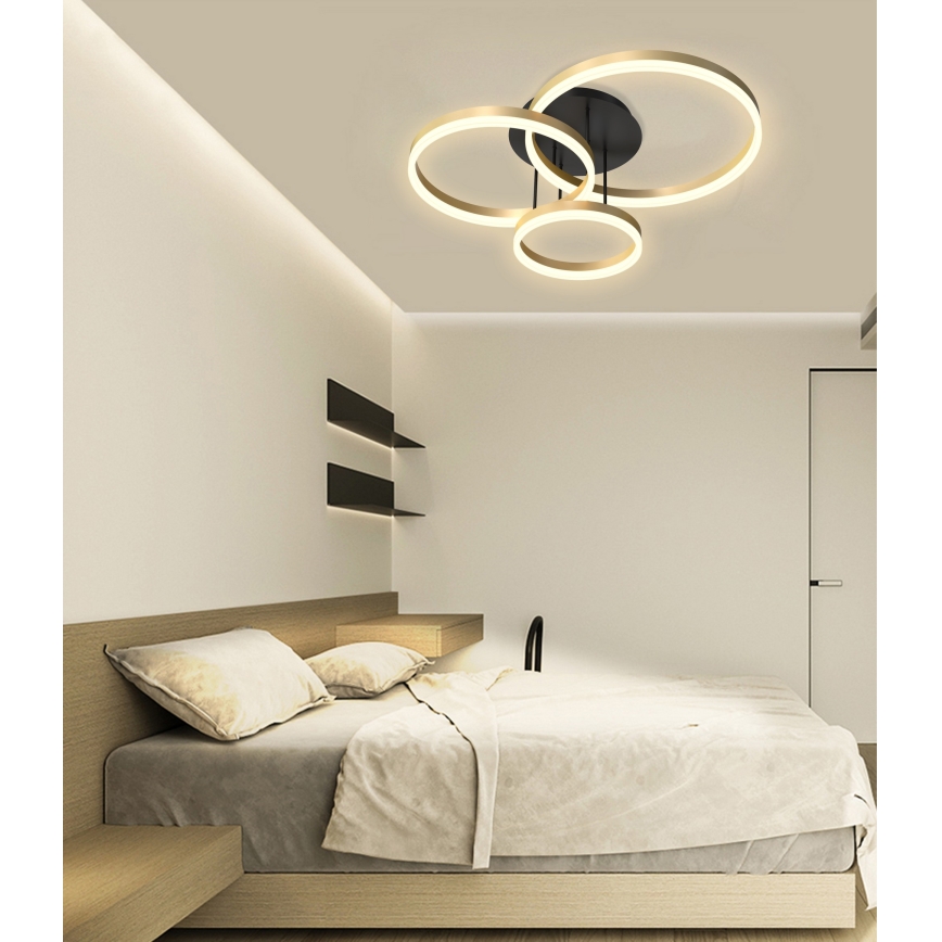 Wofi 9049-401 - Lustre de teto LED dimável PERPIGNAN LED/51W/230V dourado
