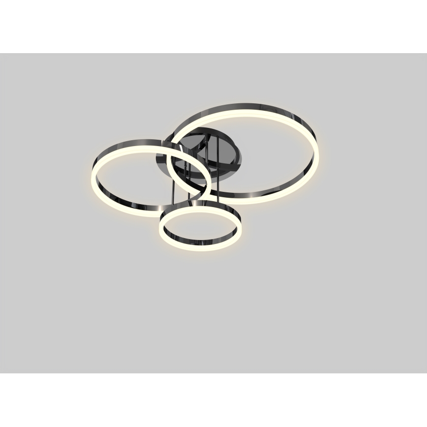 Wofi 9049-405 - Candeeiro integrado LED com regulação PERPIGNAN LED/51W/230V preto/cromado brilhante