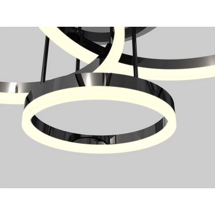 Wofi 9049-405 - Candeeiro integrado LED com regulação PERPIGNAN LED/51W/230V preto/cromado brilhante