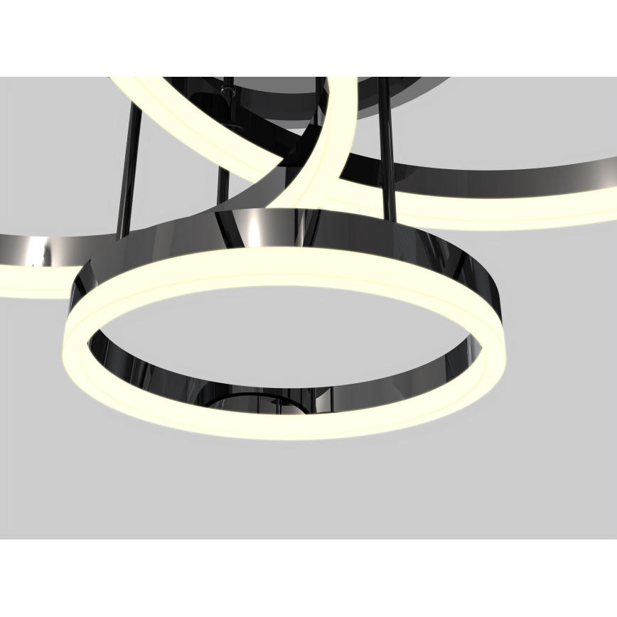 Wofi 9049-405 - Candeeiro integrado LED com regulação PERPIGNAN LED/51W/230V preto/cromado brilhante