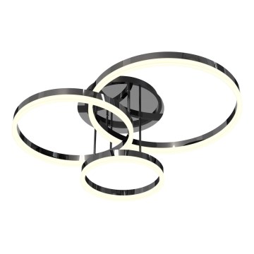 Wofi 9049-405 - Candeeiro integrado LED com regulação PERPIGNAN LED/51W/230V preto/cromado brilhante