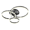 Wofi 9049-405 - Lustre de teto LED regulável PERPIGNAN LED/51W/230V preto/cromado brilhante