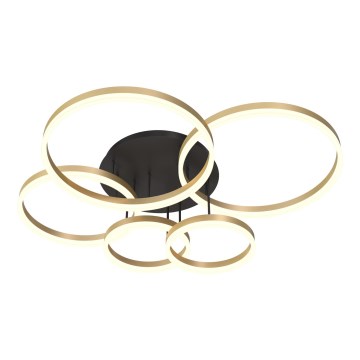 Wofi 9049-601 - Candelabro integrado LED com regulação PERPIGNAN LED/80W/230V dourada