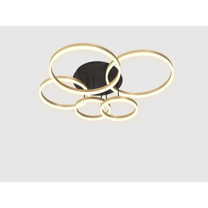 Wofi 9049-601 - Candelabro integrado LED com regulação PERPIGNAN LED/80W/230V dourada