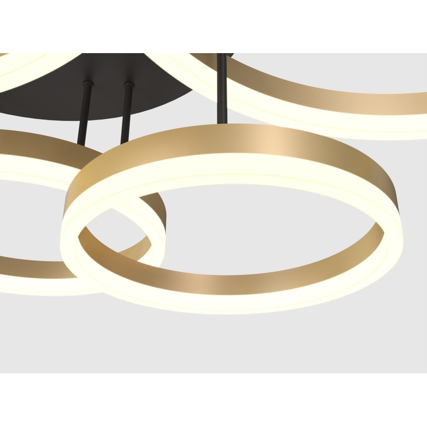 Wofi 9049-601 - Candelabro integrado LED com regulação PERPIGNAN LED/80W/230V dourada