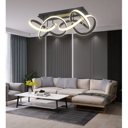 Wofi 9134-204 - Candelabro integrado LED com regulação INDIGO LED/64W/230V preto/dourada