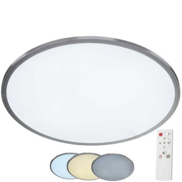 Wofi 9457.01.70.9600 - Iluminação de teto LED com regulação LINOX LED/34W/230V 3000-6000K + controlo remoto