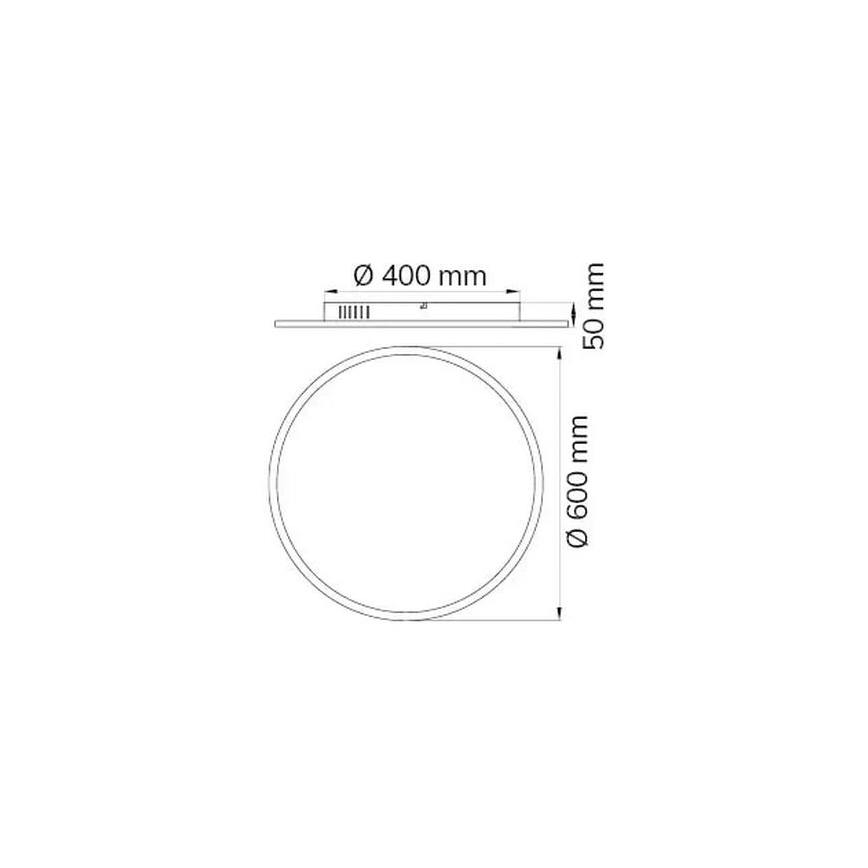 Wofi 9457.01.70.9600 - Iluminação de teto LED com regulação LINOX LED/34W/230V 3000-6000K + controlo remoto