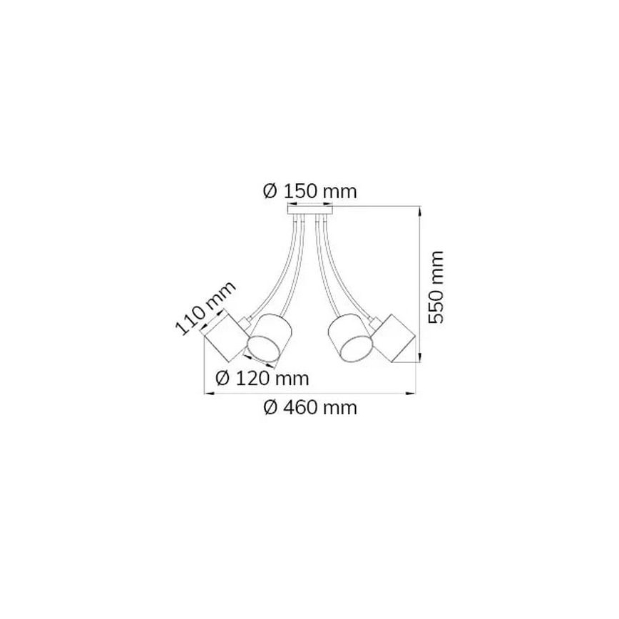 Wofi 9609.06.10.9000 - Candelabro suspenso CHARME 6xE14/40W/230V