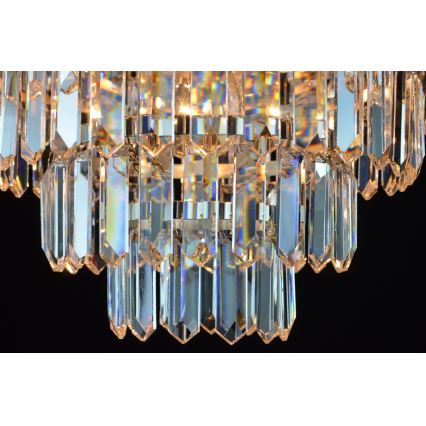 Wranovsky JWZ024060301 - Candelabro de cristal integrado PORTO 5xE14/40W/230V + 1xE27/40W