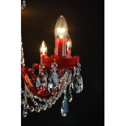 Wranovsky JWZ101083101 - Candelabro de cristal de corrente BRILLIANT 8xE14/40W/230V