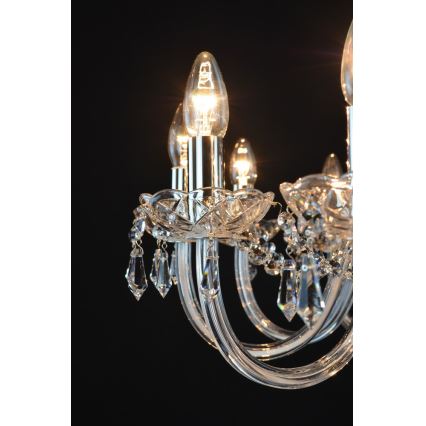 Wranovsky JWZ117122101 - Candelabro de cristal de corrente BONTON 12xE14/40W/230V