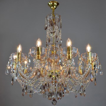 Wranovsky JWZ121102100 - Candelabro de cristal de corrente ZENITH 10xE14/40W/230V