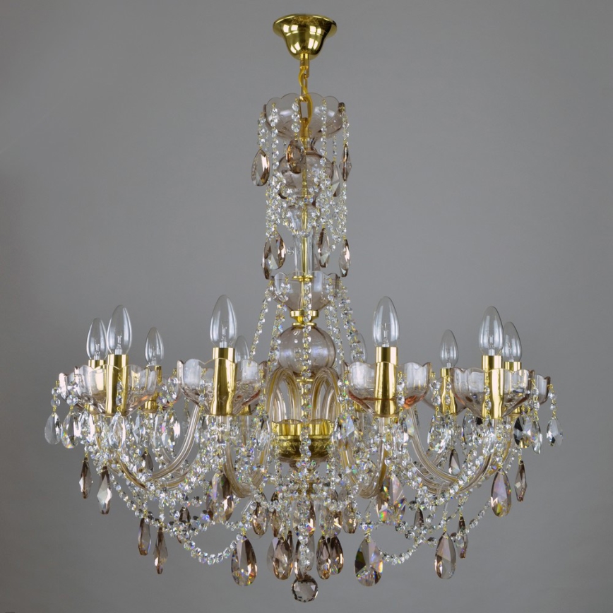 Wranovsky JWZ121102100 - Candelabro de cristal de corrente ZENITH 10xE14/40W/230V