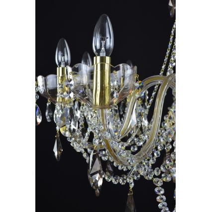 Wranovsky JWZ121102100 - Candelabro de cristal de corrente ZENITH 10xE14/40W/230V