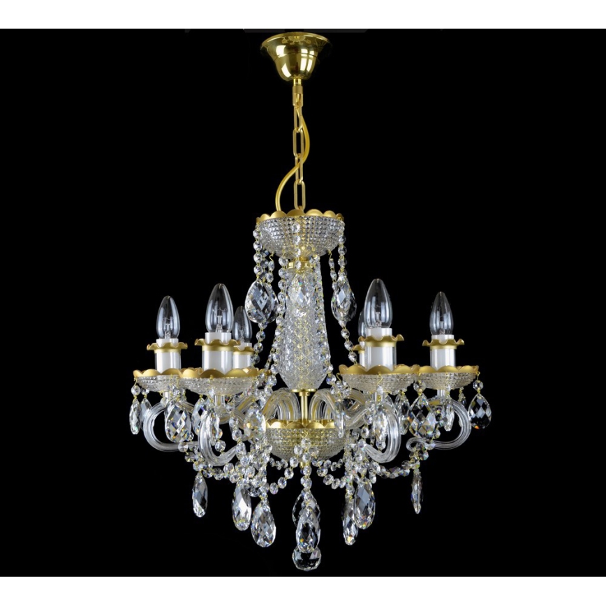 Wranovsky JWZ148062100 - Candelabro de cristal de corrente DIAMANT 6xE14/40W/230V