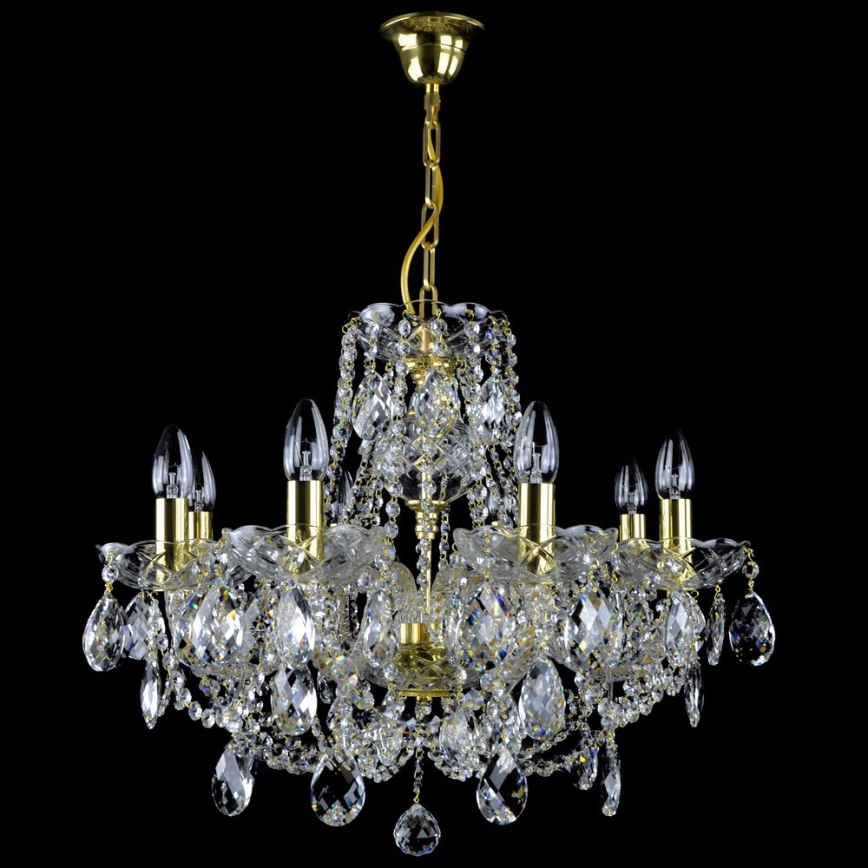 Wranovsky JWZ151082130 - Candelabro de cristal de corrente CLASSE 8xE14/40W/230V
