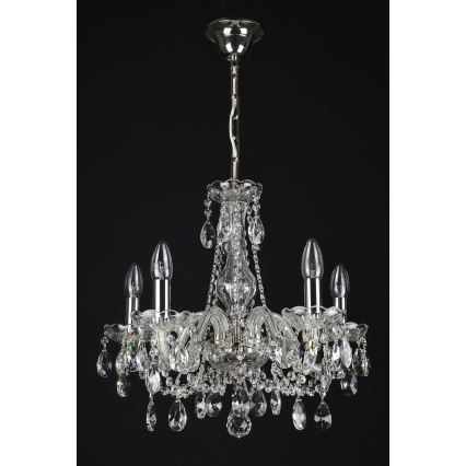 Wranovsky JWZ153052101 - Candelabro de cristal de corrente OLIVE 5xE14/40W/230V