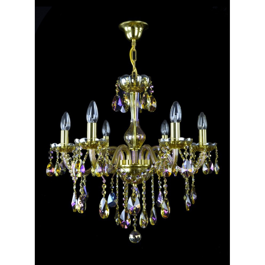 Wranovsky JWZ167061100 - Candelabro de cristal de corrente CLARIT 6xE14/40W/230V