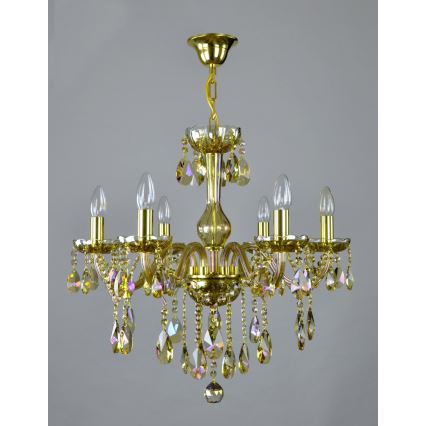 Wranovsky JWZ167061100 - Candelabro de cristal de corrente CLARIT 6xE14/40W/230V