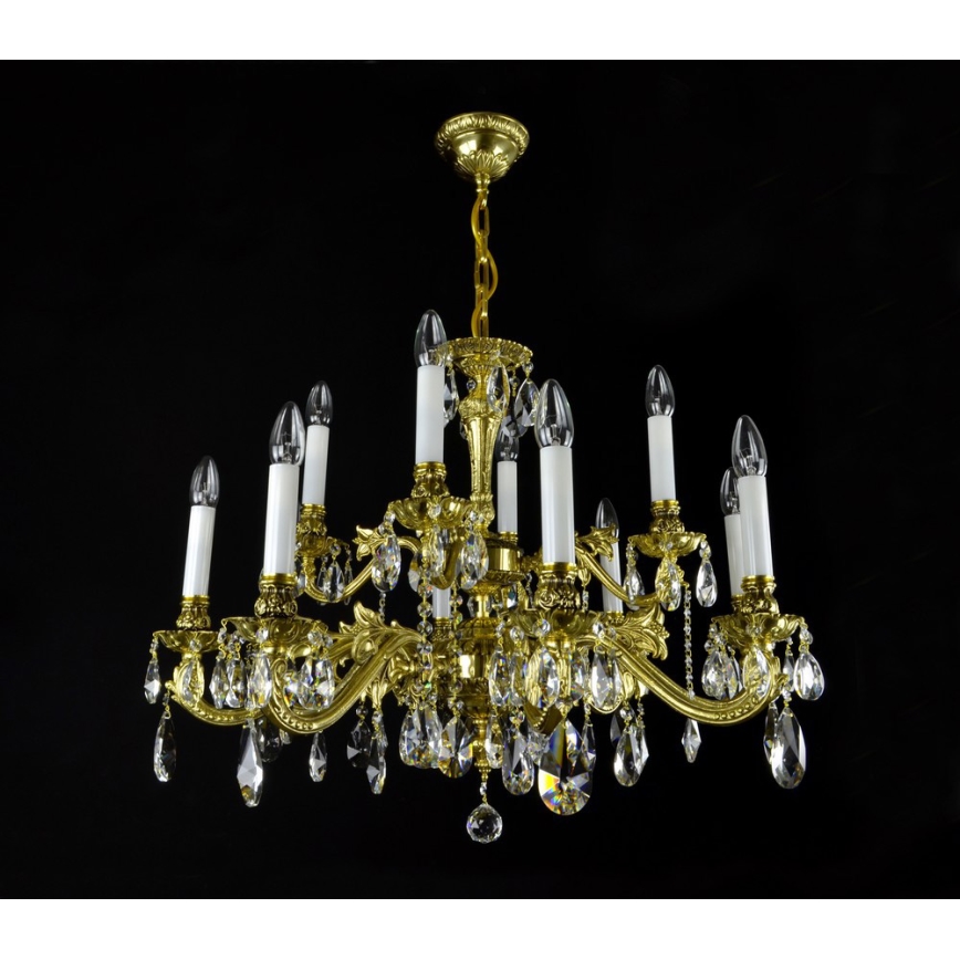Wranovsky JWZ237121100 - Candelabro de cristal de corrente AVIOR 12xE14/40W/230V