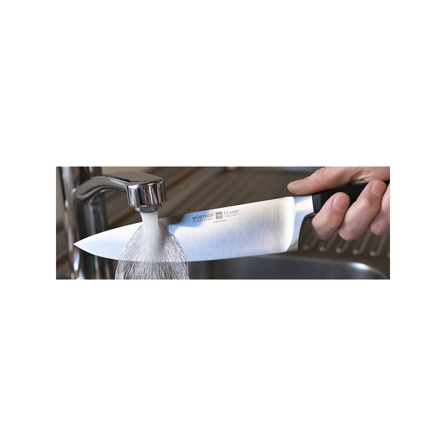 Wüsthof - Conjunto de facas de cozinha CLASSIC IKON 3 pcs preto