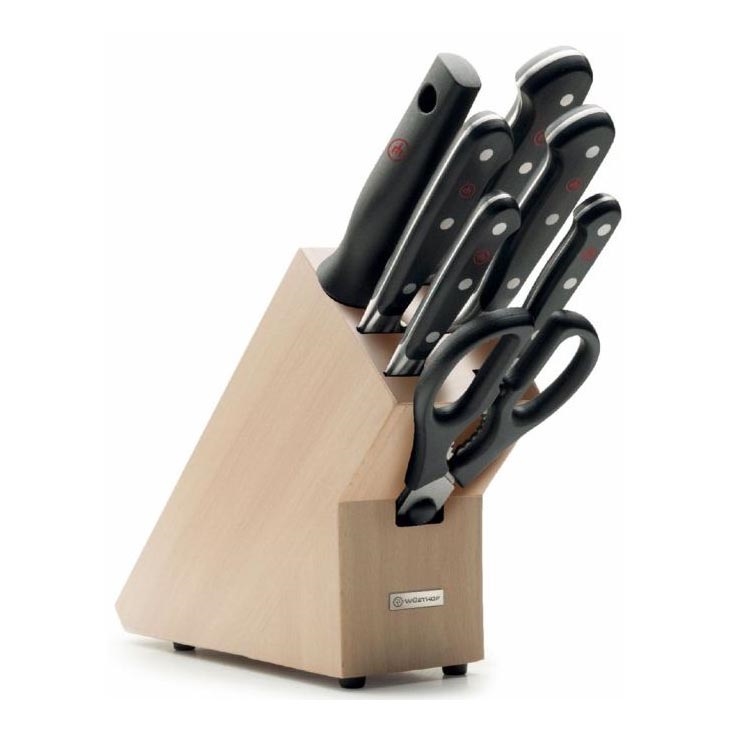 Wüsthof - Conjunto de facas de cozinha num suporte CLASSIC 8 unid. cinza/bege