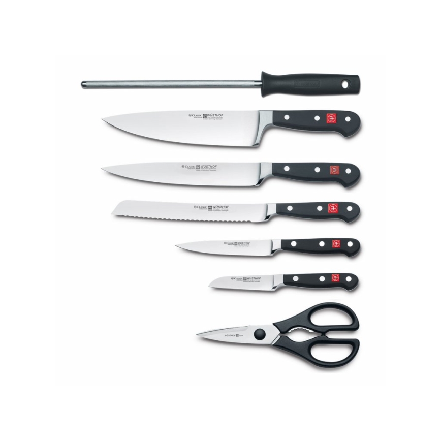 Wüsthof - Conjunto de facas de cozinha num suporte CLASSIC 8 unid. cinza/bege