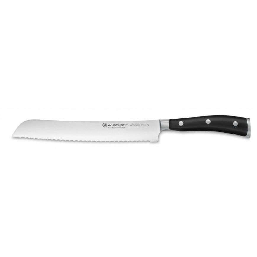 Wüsthof - Conjunto de facas de cozinha num suporte CLASSIC IKON 7 unid. cinza/preto