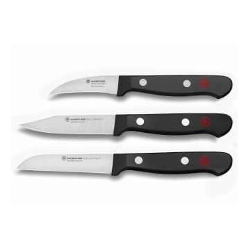 Wüsthof - Conjunto de facas de cozinha para legumes GOURMET 3 pcs preto