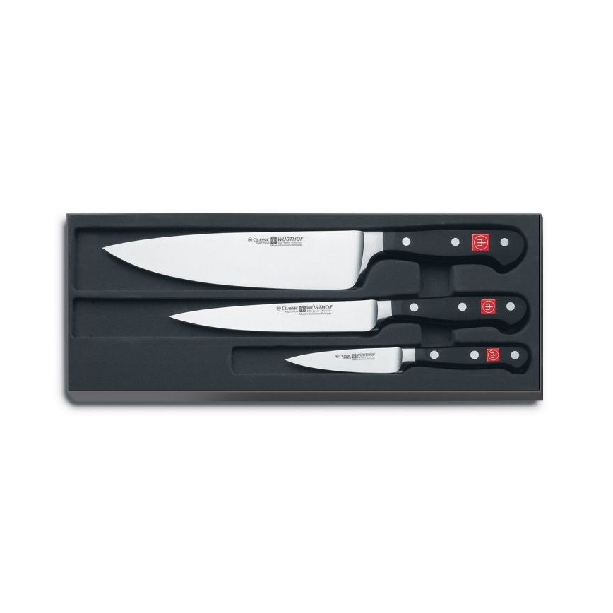 Wüsthof - Conjunto de facas de cozinhaCLASSIC 3 pcs preto