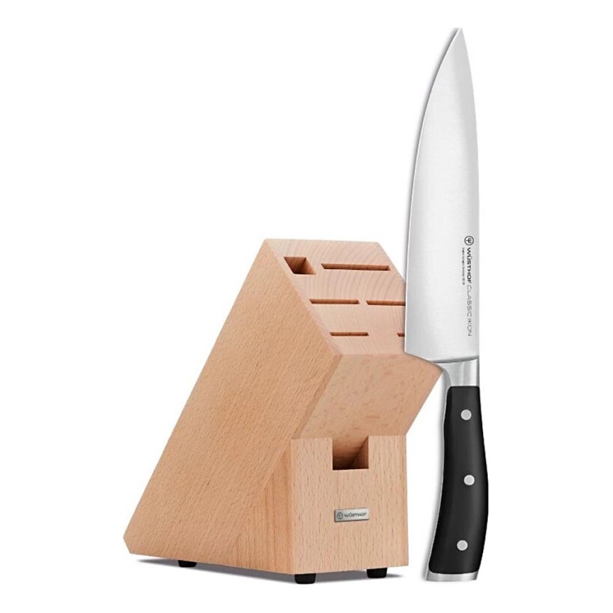 Wüsthof - Faca de chefe CLASSIC IKON 20 cm num suporte faia