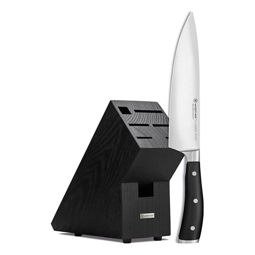 Wüsthof - Faca de chefe CLASSIC IKON 20 cm num suporte faia/preto