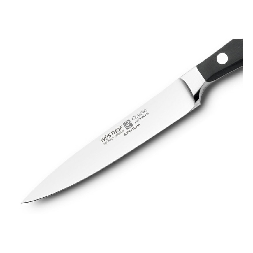 Wüsthof - Faca de cortar de cozinha CLASSIC 12 cm preto