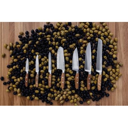 Wüsthof - Faca de cozinha santoku AMICI 17 cm madeira de oliveira