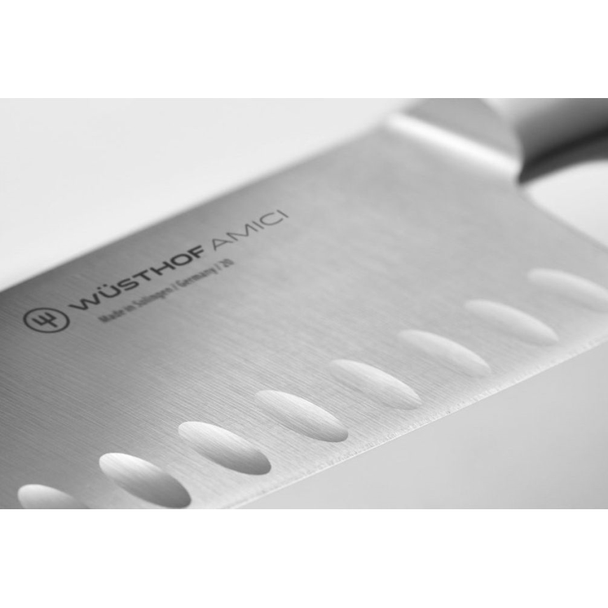 Wüsthof - Faca de cozinha santoku AMICI 17 cm madeira de oliveira