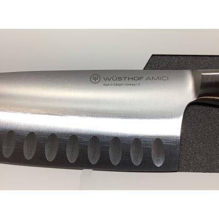 Wüsthof - Faca de cozinha santoku AMICI 17 cm madeira de oliveira