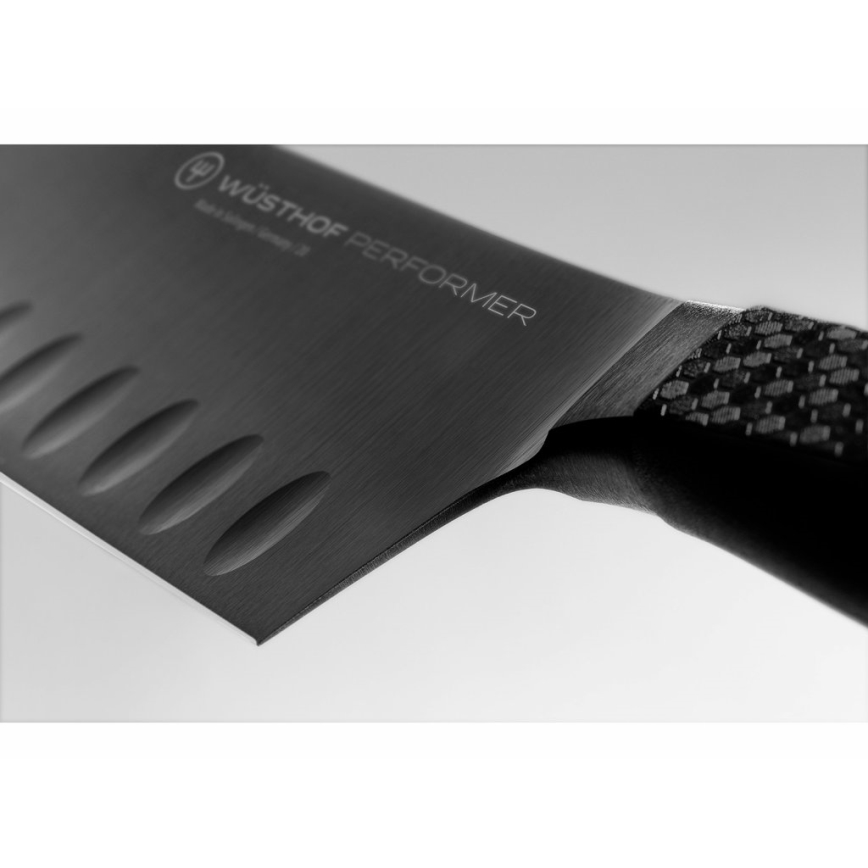 Wüsthof - Faca de cozinha santoku PERFORMER 17 cm preto