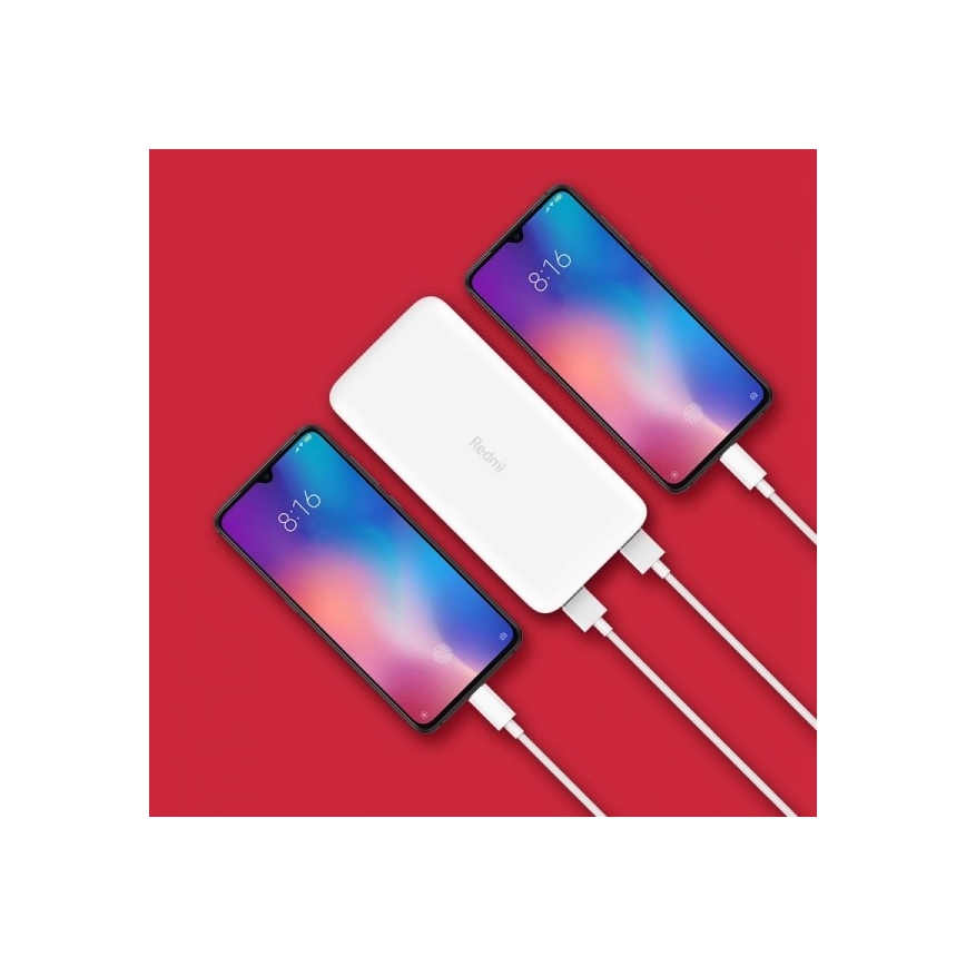 Xiaomi 20000 mAh Redmi 18W Power Bank de Carregamento Rápido Branca