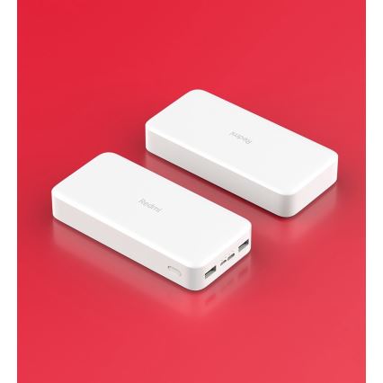 Xiaomi 20000 mAh Redmi 18W Power Bank de Carregamento Rápido Branca
