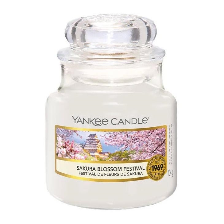 Yankee Candle - Vela perfumada SAKURA BLOSSOM FESTIVAL pequena 104g 20-30 h