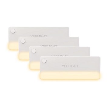 Yeelight - CONJUNTO 4x LED Iluminação em móveis com sensor LED/0,15W/5V 2700K