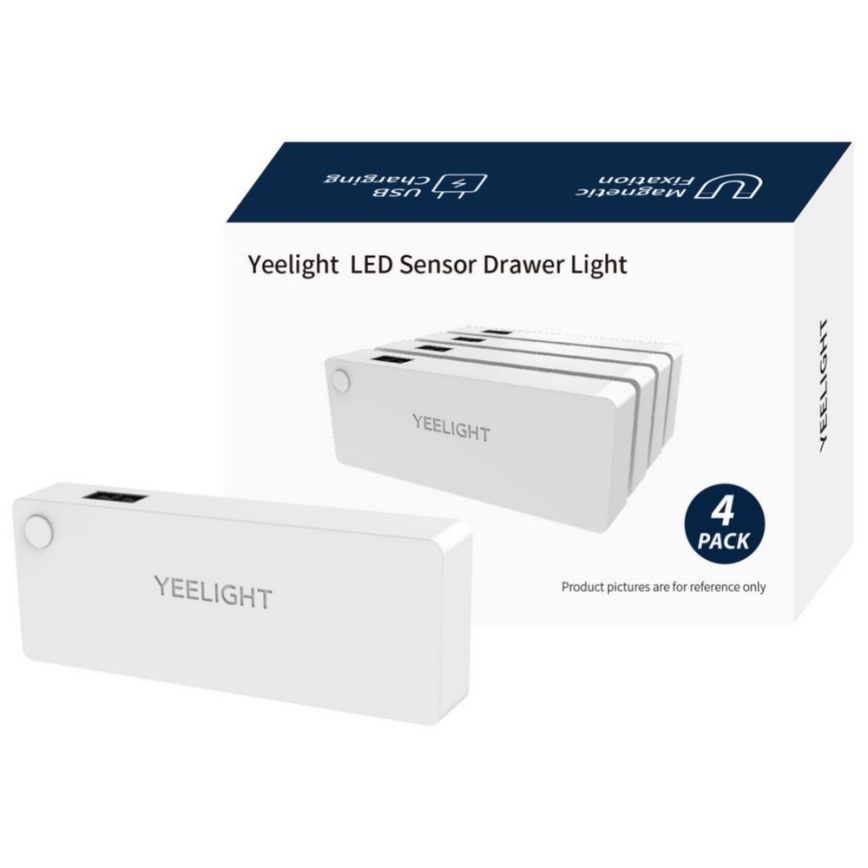Yeelight - CONJUNTO 4x LED Iluminação em móveis com sensor LED/0,15W/5V 2700K