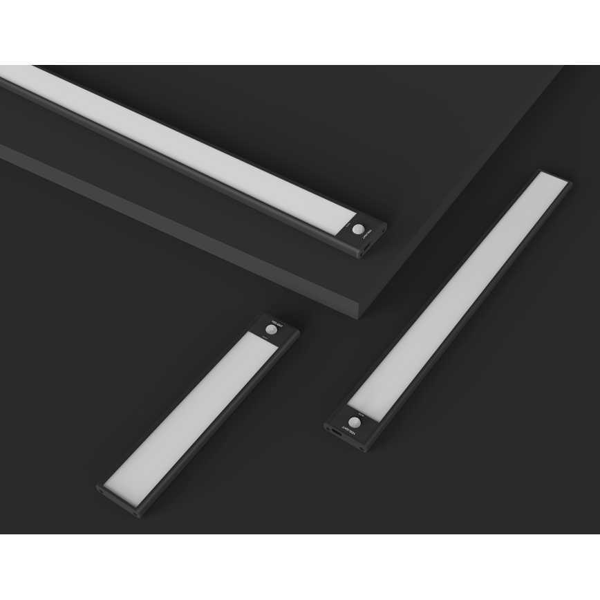Yeelight - LED Iluminação para mobília recarregável com regulação com sensor LED/1,8W/1100 mAh 4000K 20 cm preto