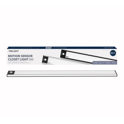 Yeelight - LED Iluminação para mobília recarregável com regulação com sensor LED/2,3W/1500 mAh 4000K 40 cm prateado