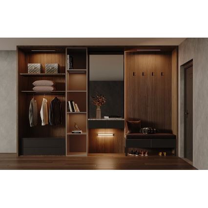 Yeelight - LED Iluminação para mobília recarregável com regulação com sensor LED/2,4W/2200 mAh 2700K 60 cm prateado