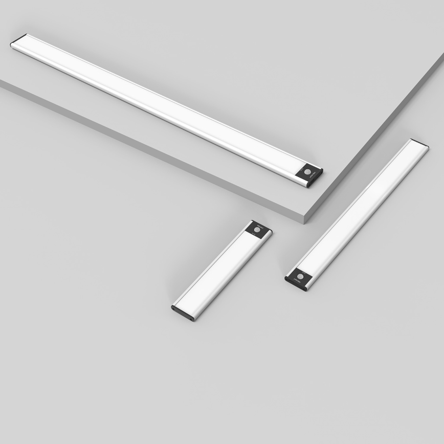 Yeelight - LED Iluminação para mobília recarregável com regulação com sensor LED/2,4W/2200 mAh 4000K 60 cm prateado